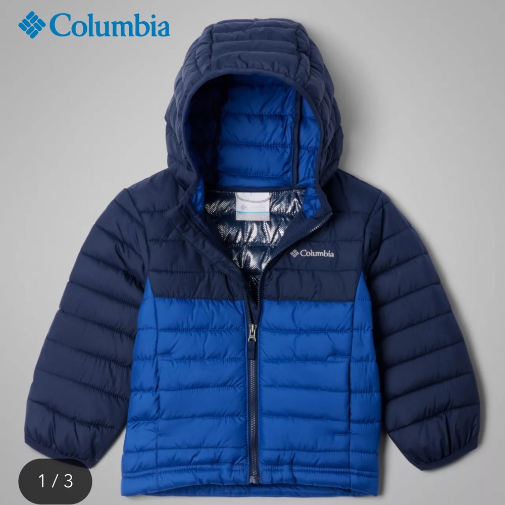 Columbia Kids XXS (4-5Y) Blue Omni-Heat Winter Jacket – Excellent Condition